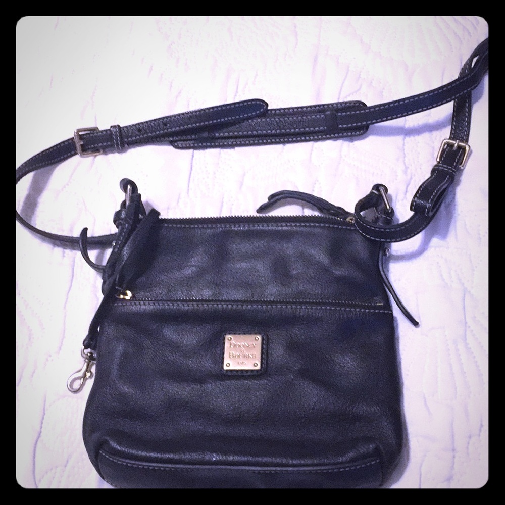 Authentic black leather Dooney and Bourke